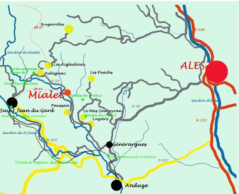 Carte générale de Mialet